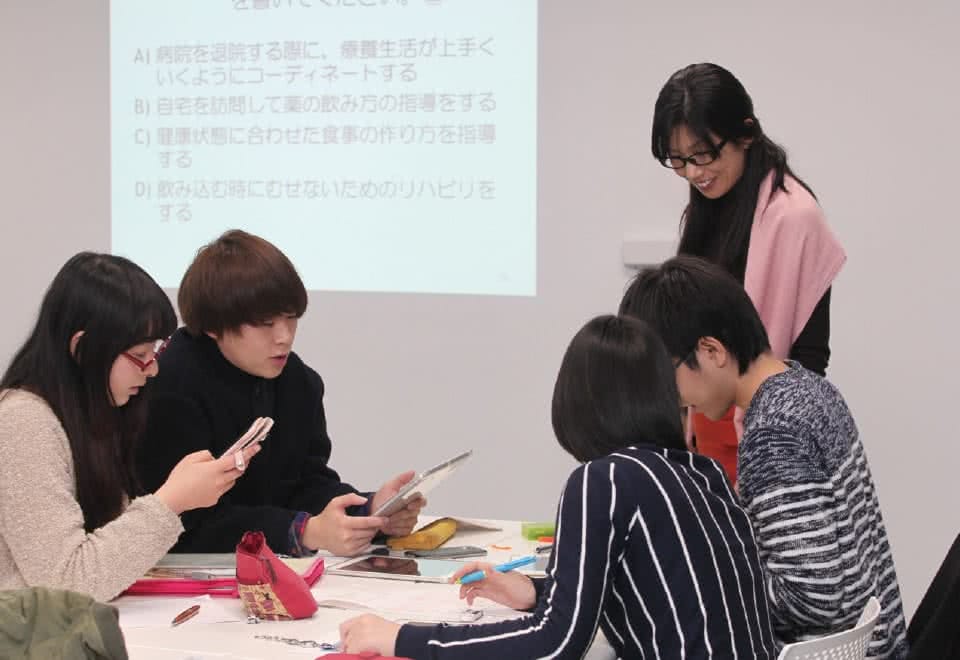 写真:保健医療サービスの授業の様