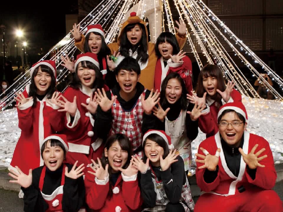 写真:楽しいクリスマスの思い出集合写真