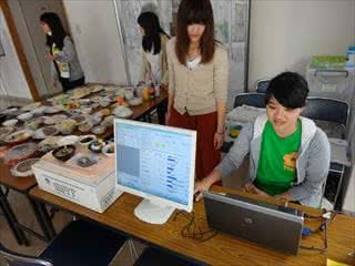 写真：パソコンを操作する学生たち
