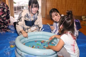 浴衣登校の様子