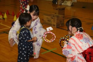 浴衣登校の様子