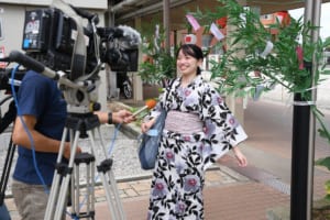浴衣登校の様子