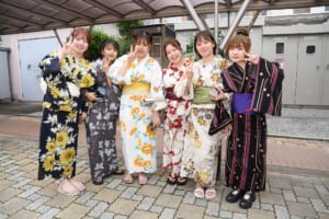 浴衣登校の様子