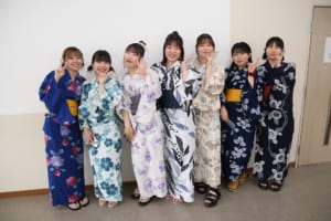 浴衣登校の様子