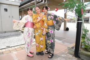 浴衣登校の様子