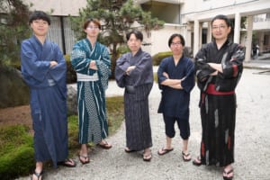 浴衣登校の様子