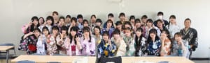 浴衣登校の様子