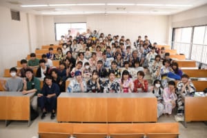 浴衣登校の様子