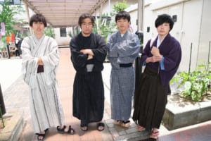 浴衣登校の様子
