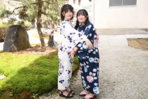 浴衣登校の様子