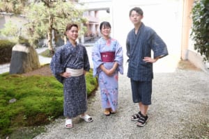 浴衣登校の様子