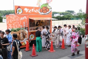 浴衣登校の様子