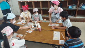ピザ作りの様子