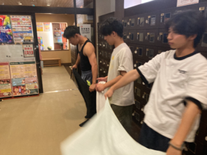 熱波体験の様子
