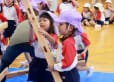 くむんだー（木のジャングルジム）で遊んだよ！