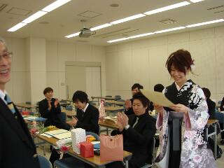 卒業式の写真