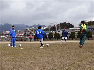 サッカー練習の写真